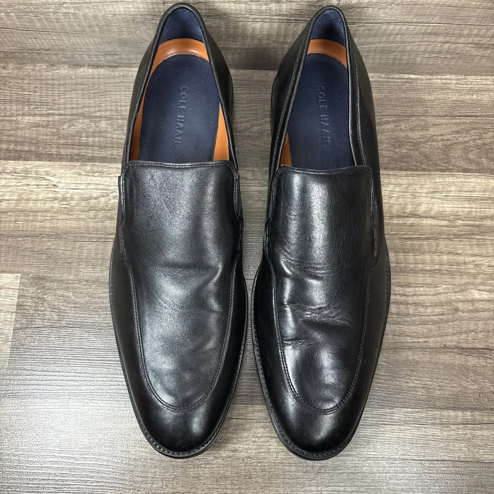 Cole Haan Grand OS Lenox Hill Venetian Leather Loafer Black Mens Size 13 C11625